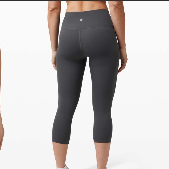 Lululemon Athletica Wunder Under Crop High Rise Full on Luxtreme Graphite Gray - Picture 2 of 7